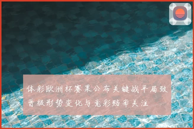 体彩欧洲杯赛果公布关键战平局致晋级形势变化与竞彩赔率关注