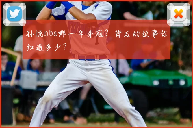 孙悦nba哪一年夺冠?背后的故事你知道多少?